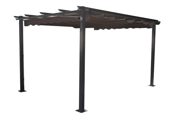 Pergola antrasittgrå 300 x 300 x 220 cm